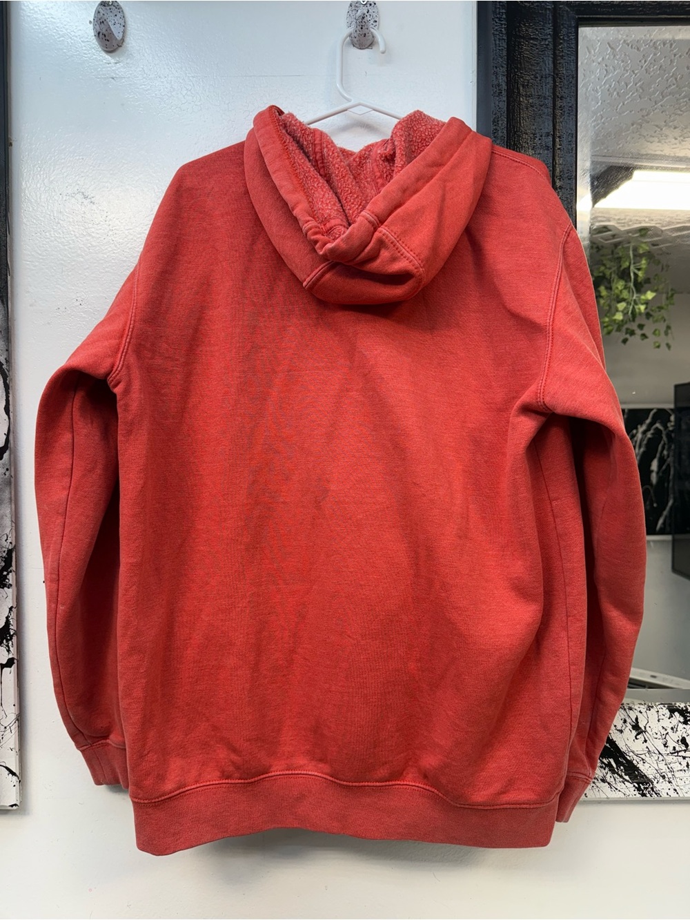 Carhartt Red Pullover Hoodie with Sleeve Logo - Picture 5 of 6
